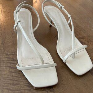 Schutz - Heloise Patent Leather Sandal - White Pearl Patent Leather - Size 7.5